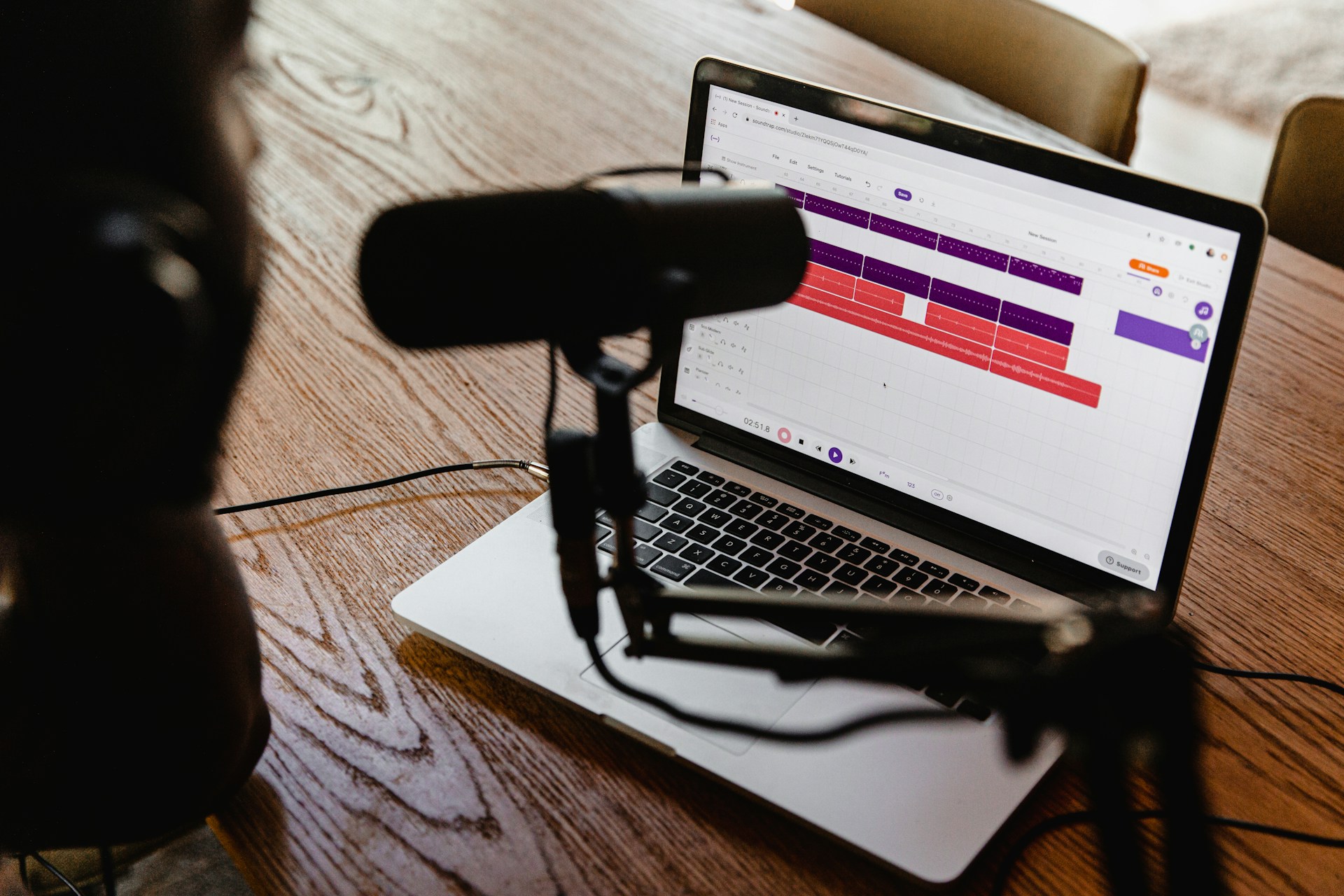 A podcasting microphone.